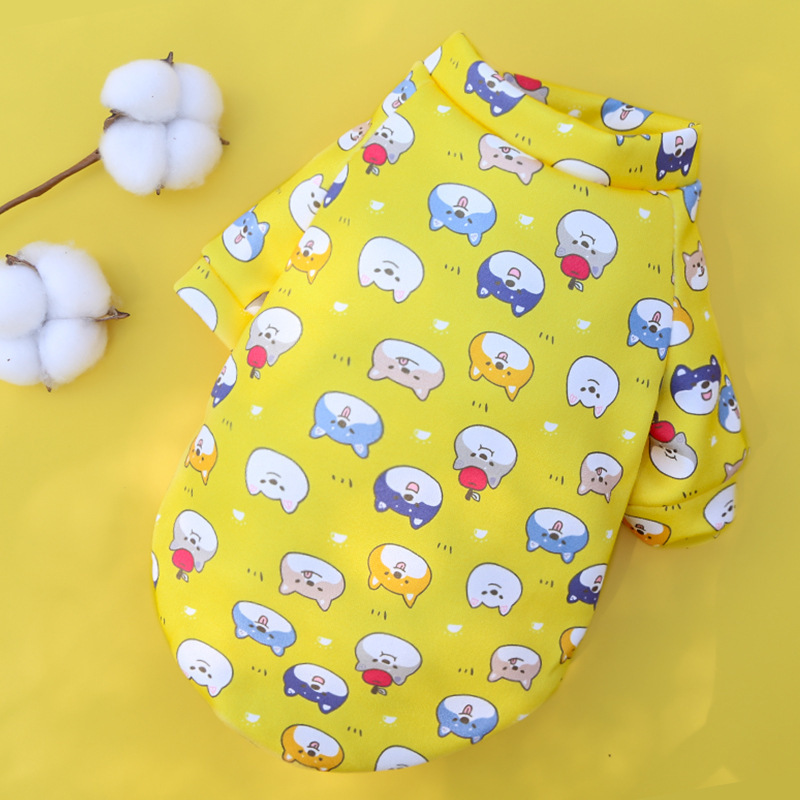 Printed Cartoon Pet Clothes Plus Velvet Two-legged Sweater - Image 2